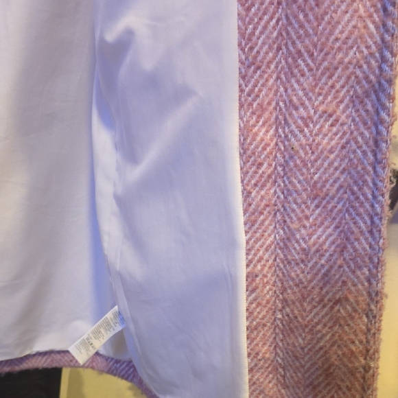 J. Crew Pink Herringbone Pea Coat - Picture 4 of 7